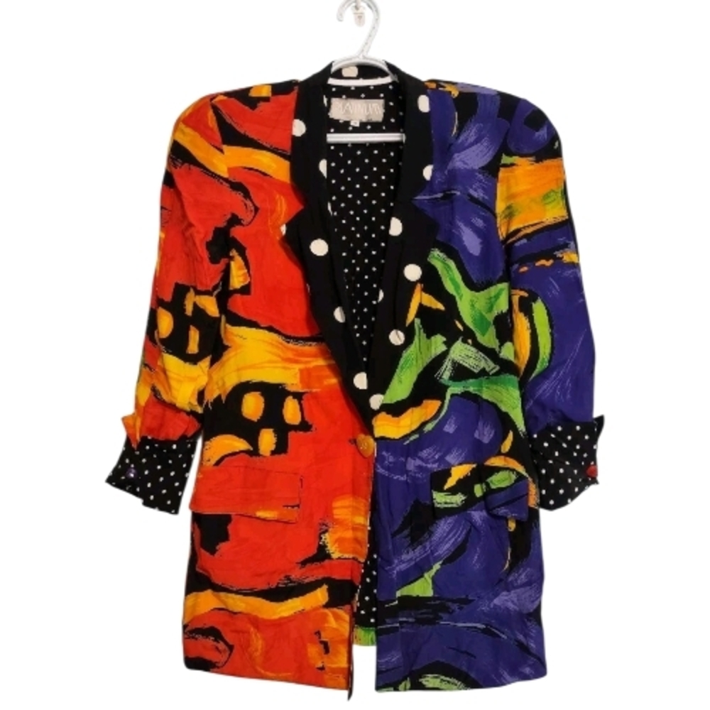 Platinum by Dorothy Schoelen Abstract Blazer